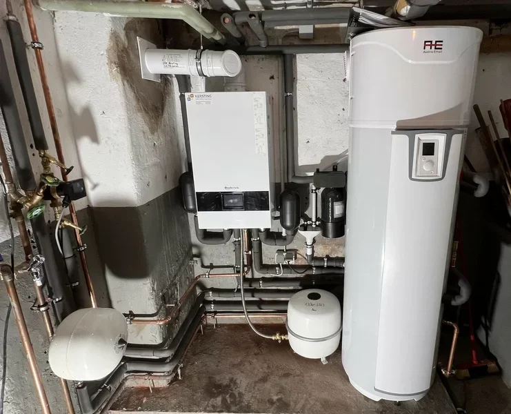 Einbau einer Gastherme mit Brauchwasser-Wärmepumpe in Dillenburg